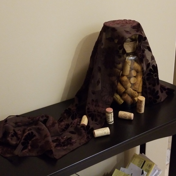 unknown Accessories - Silk & Velvet Scarf